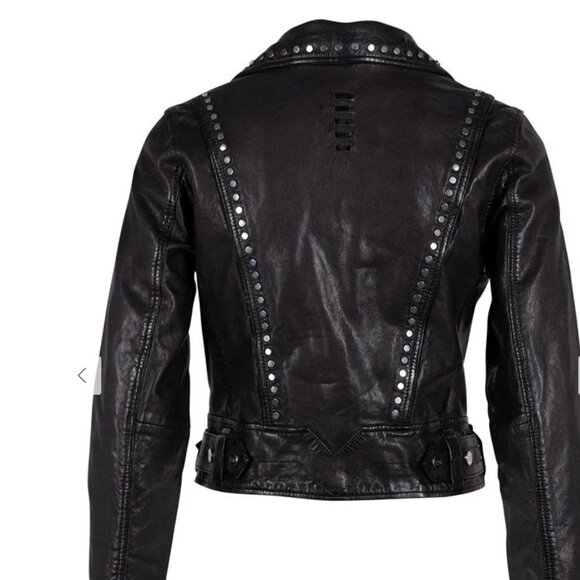 Mauritius Black Leather Jacket. Mint! - Picture 3 of 8